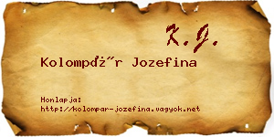 Kolompár Jozefina névjegykártya